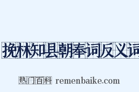 挽林知县朝奉词反义词是什么意思的图片